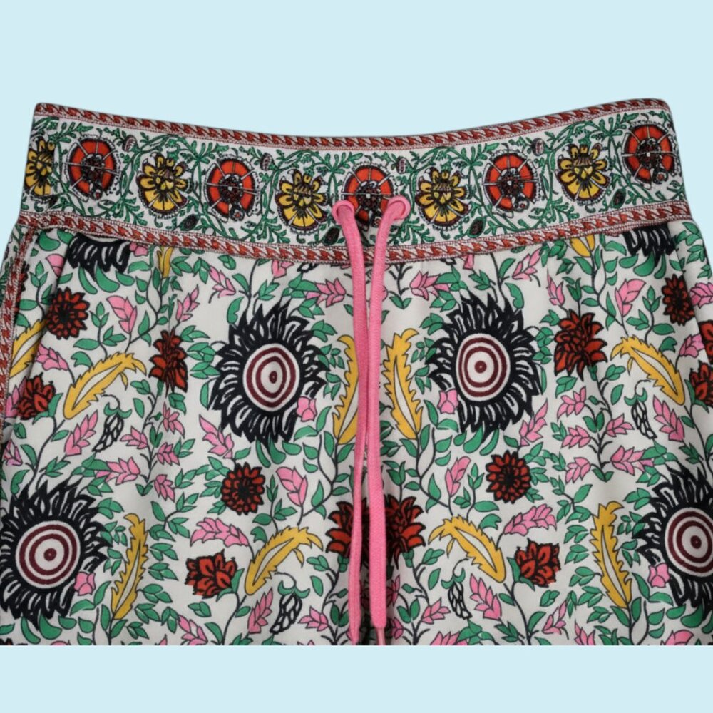Alice + Olivia Floral Slim Jogger Pants Size Small Drawstring Elastic Waist - Picture 4 of 9